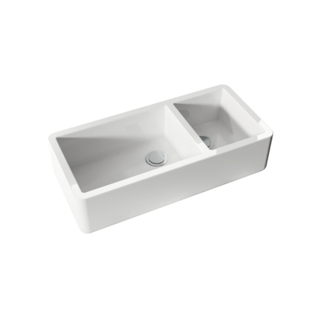 KERASAN Hanna Glasse OXFORDSHIRE Раковина керамическая кухонная 1003x470x254 мм,без отв под смеситель, без сифона, толщина 40 мм, цвет белый, артикул 543101