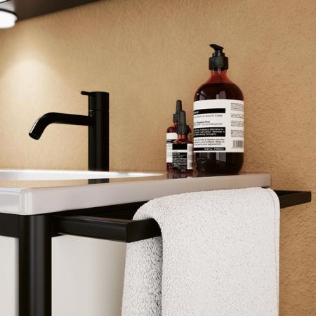 Burgbad  VRY Полотенцедержатель 44 см, для мебели, черный матовый, артикул HHAS001