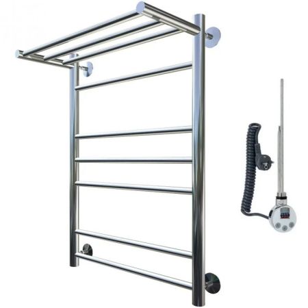 Электрический полотенцесушитель Тругор Аспект 3 элТЭН 80x40 с полкой Хром, артикул Аспект3/элТЭН8040П