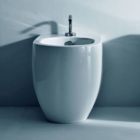 Kerasan Flo биде приставное 48см, с 1 отв. под смеситель, цвет белый