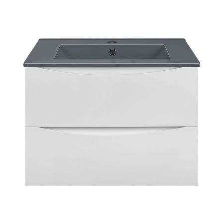 База под керамическую раковину Mia 600 подвесная, 2 выкатных ящика soft close, G.White, артикул VMC-2MC600GW