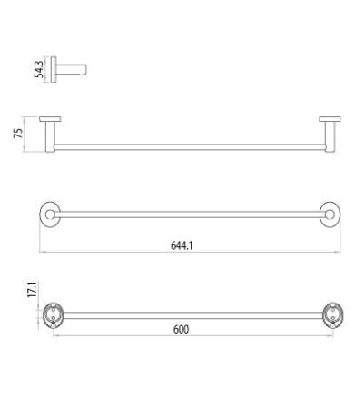Штанга для полотенец Lemark Atlantiss (LM3238C), артикул LM3238C