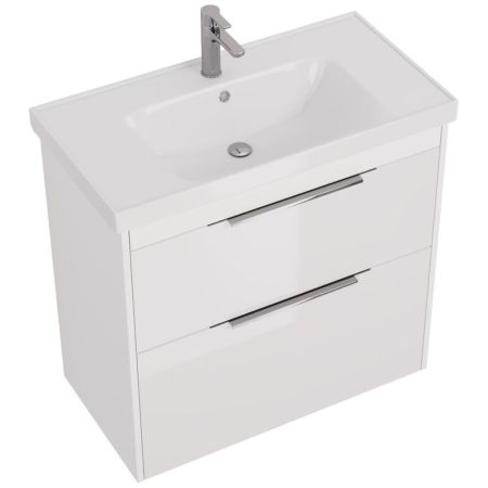 Тумба с раковиной подвесная/напольная Dreja Prime 90 см, белый, артикул 99-9302-com