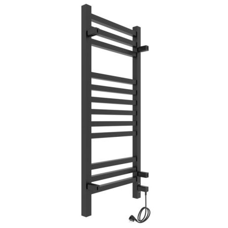 Полотенцесушитель электро "Астор ЧКЧ12 350х900", черный муар, левый