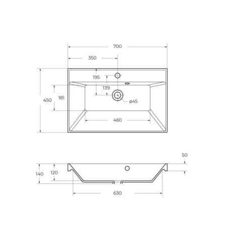 Мебель для ванной комнаты BELBAGNO MARINO-H60-700, артикул BB700/450-LV-MR-AST