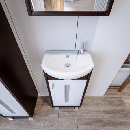 Комплект мебели для ванной Бриклаер БАЛИ 40V, венге/белый, артикул БАЛИ 40V