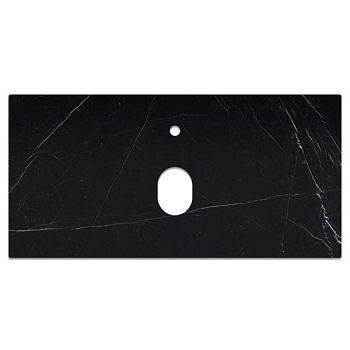 Столешница La Fenice Granite Black Olive Light Lappato Terra 100 см, черная