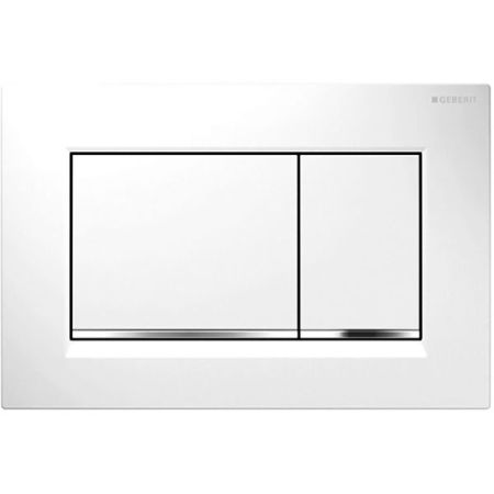 Смывная клавиша GEBERIT SIGMA 115.883.KJ.1 (два режима слива, механическое, белый/хром) , шт