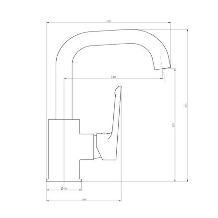 Смеситель для раковины Esko LG26MW, белый