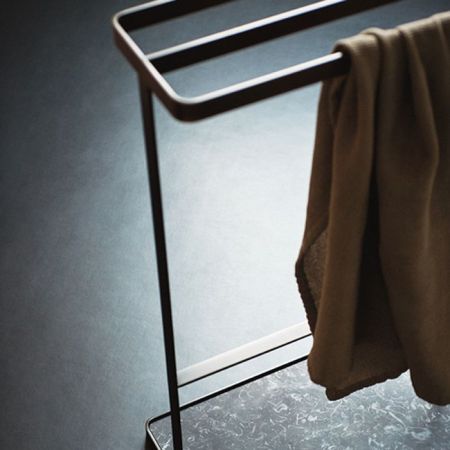 Agape Memory Полотенцедержатель напольный, цвет: матовый вороненый/черный мрамор Marquinia, артикул AMEM862BRNM