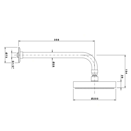 Nicolazzi Doccia Верхний душ, Ø 20см, цвет: хром, артикул 5704CR20