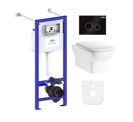 Комплект 6 в 1 Lavinia Boho Bristol Rimless 77050204, премиум со стеклянной клавишей, артикул 77050204