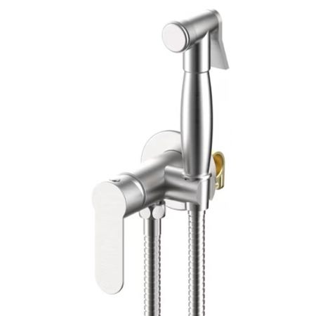 Гигиенический душ со смесителем встраиваемый ESKO SMHOL, сатин, артикул SMHOL