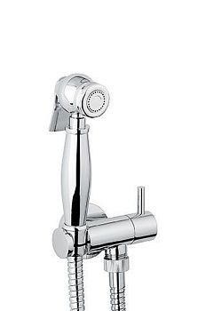 Emmevi, набор гигиенического душа круглой формы с запорным клапаном на холодную воду (без смесителя), цвет хром