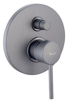 Emmevi Piper, однорычажный встраиваемый смеситель для душа с дивертером на 2 выхода, цвет черный матовый