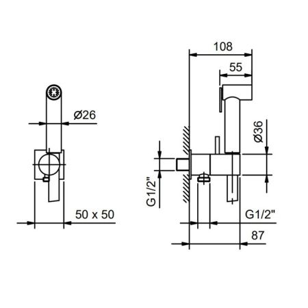 Fantini Mint Гидроёршик с двойной функцией, цвет: никель