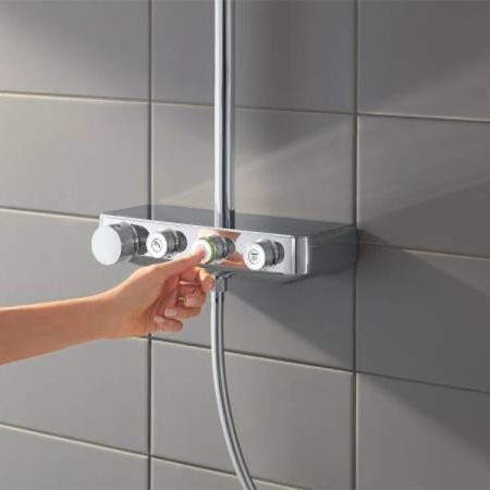 Душевая система GROHE EUPHORIA SMARTCONTROL 26508000 (хром, металл/пластик, 175-см, квадратная), шт, артикул 26508000