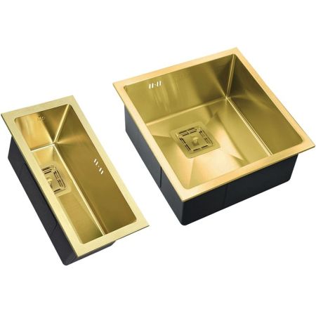 Комплект кухонных моек ZorG PVD Bronze SZR-44G/2344G BRONZE Бронза, артикул SZR-44G/2344G BRONZE