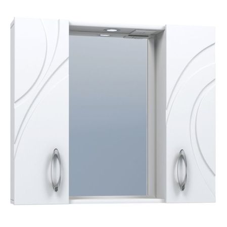 Зеркало со шкафом Vigo Mirella 80 с подсветкой Белое