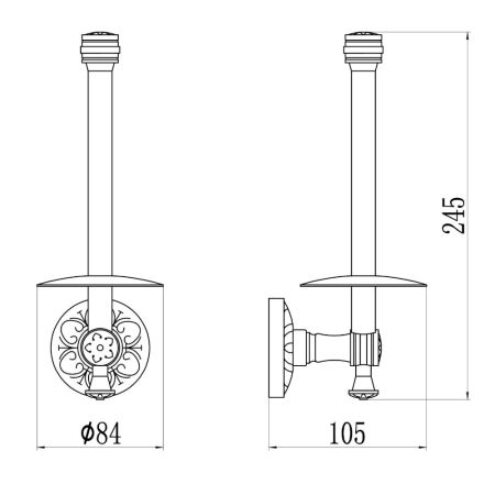 Держатель для туалетной бумаги Savol S-005852-1B, золото, артикул S-005852-1B