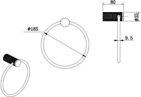 Держатель для полотенца Allen Brau Priority 4.0 6.31C14-MG графит браш, артикул 6.31C14-MG