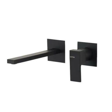GATTONI Kubik Смеситель для раковины встраиваемый, с внутренней частью, излив 203мм цвет черный матовый, артикул 2537/25NO