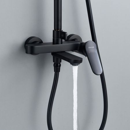 Душевая система Shevanik S4336H, черный