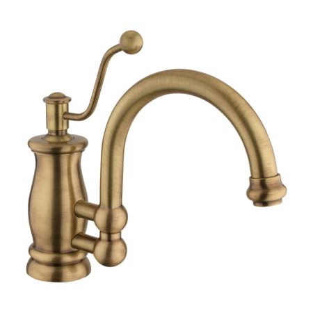 VIVALDI Смеситель для раковины моноком., донный клапан "click-clack" с переливом, бронза, артикул 19538