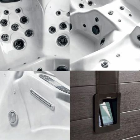 TREESSE RODAS Минибассейн 2300х2300х870 мм., отдельностоящий, с панелями, с крышкой, цвет белый