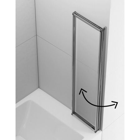 Шторка для ванны NEW TRENDY TREX 120 см P-0154 (хром)