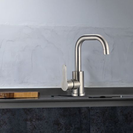 Смеситель для раковины WesnaArt EKO EKO05-250, сатин, артикул EKO05-250