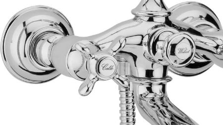 Смеситель для ванны Webert Ottocento OT720201 Хром Белый, артикул OT720201015