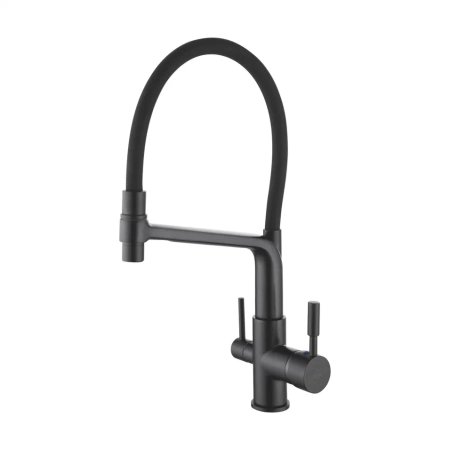 Смеситель для кухни Rose R658H, черный, артикул R658H