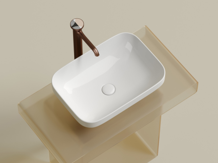 Умывальник чаша накладная прямоугольная Элемент (Element) 500x359x145мм, артикул CN6055