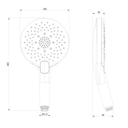 Лейка Lemark душевая 3-функциональная (LM8128C), артикул LM8128C