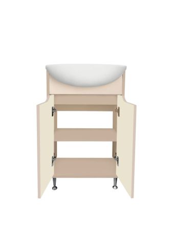 Тумба Runo Эконова 50 какао-бежевая под умывальник 00000000152 (Уют 50) (00-00004654), артикул 00-00004654