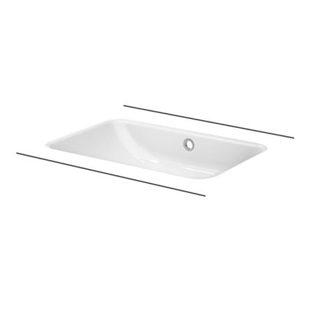 BETTEONE Раковина встраиваемая под столешницу 587х408х130 мм, с шумоизоляцией без отв.под смесит. с переливом., артикул A136-000