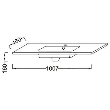Раковина мебельная JACOB DELAFON OLA EXUA112-00 (накладная, (100*46), белый), шт, артикул EXUA112-00