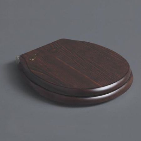 SIMAS Londra Сиденье для подвесного унитаза, дерево, цвет орех, петли - хром, артикул LO004S noce/cr
