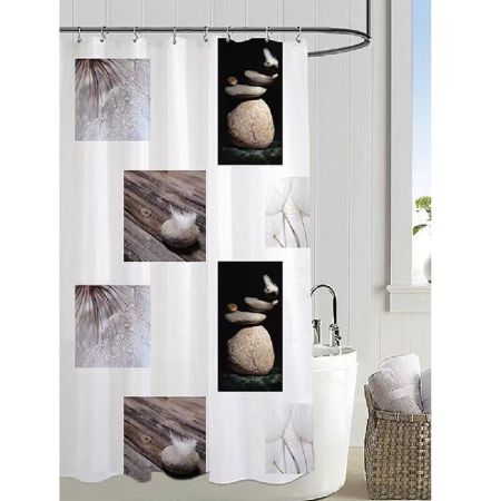 Штора для ванной комнаты Savol S-TH8P06, белый, артикул S-TH8P06