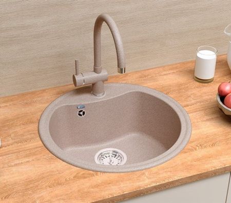 Кухонная мойка Ulgran U-601-302, песочный, артикул U-601-302