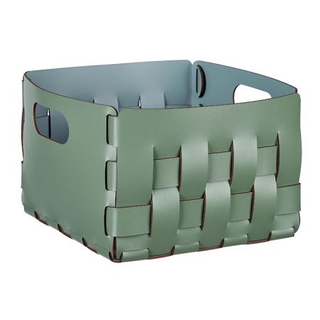 ADJ Корзинка Bottega, 25x25xH20 см., цвет: эвкалипт/небесный, артикул 1044.60/50