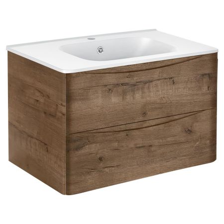 База под раковину Paola 800 подвесная, 2 выкатных ящика soft close, V.Oak, артикул VMC-2P800VO