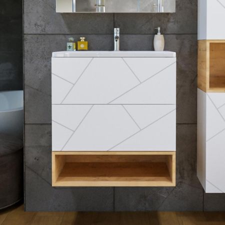 Ниша для тумбы Бриклаер КРИСТАЛЛ 70 см, дуб бунратти