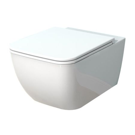 Унитаз подвесной SMARTFLOW VIGENTE безободковый с микролифтом SMF811-WH, белый, артикул SMF811-WH