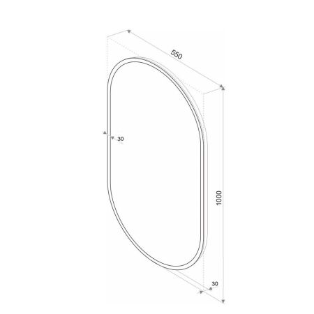 Зеркало Бриклаер Вега 55 овал сенсор на зеркале бесконтактный, артикул 4627125415616