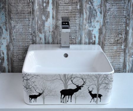 Раковина чаша Bronze de Luxe Black Deer 1060BD, белый, артикул 1060BD