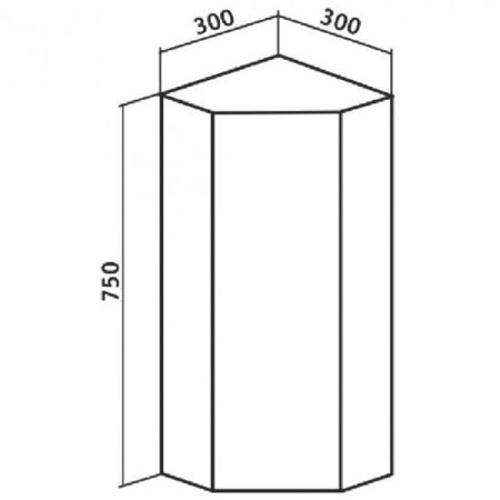 Зеркальный шкаф Runo Кредо 30 4620750025465 угловой Белый