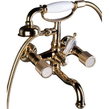 Смеситель для ванны Boheme Royal Cristal 293-RoyalCRST Золото, артикул 293-RoyalCRST