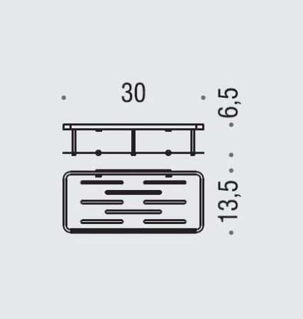 Colombo Angolari Полочка металлическая, цвет: хром, артикул B9641.CR